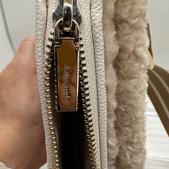 Kate Spade Rosie Tan Faux Shearling Belt Bag - Picture 10 of 11